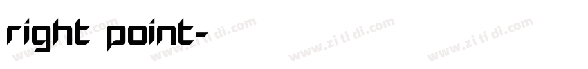 right point字体转换